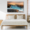 Obraz Na Płótnie Majestatyczny Wodospad Na Islandii