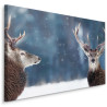 Obraz Na Płótnie Dwa Jelenie W Zimowym Lesie