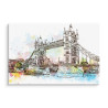 Obraz Na Płótnie Tower Bridge Malowany Akwarelą