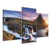 Obraz Wieloczęściowy Góra Kirkjufell Z Wodospadami