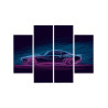 Obraz Wieloczęściowy Neonowy Muscle Car