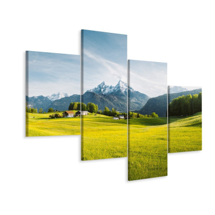 Obraz Wieloczęściowy Górski Krajobraz W Alpach