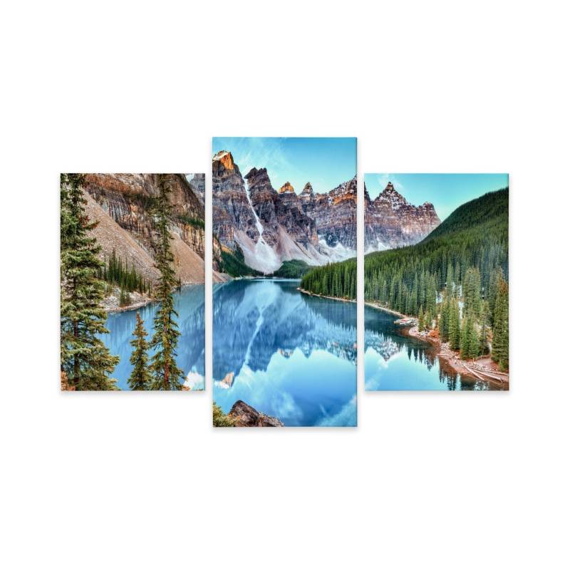 Obraz Wieloczęściowy Jezioro Moraine W Parku Narodowym Banff, Kanada