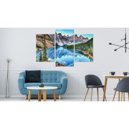 Obraz Wieloczęściowy Jezioro Moraine W Parku Narodowym Banff, Kanada