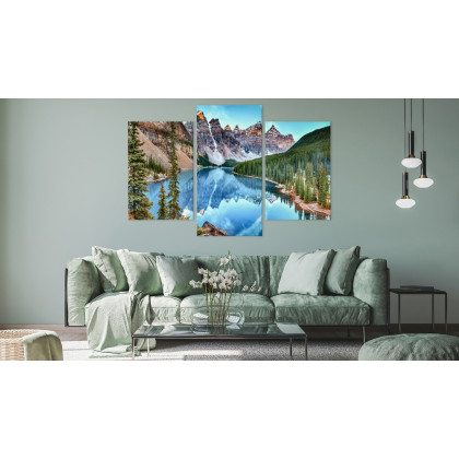 Obraz Wieloczęściowy Jezioro Moraine W Parku Narodowym Banff, Kanada