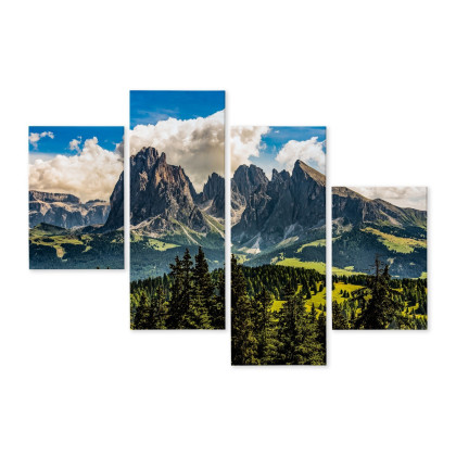 Obraz Wieloczęściowy Widok Włoskich Dolomitów 3D