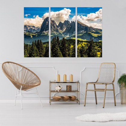 Obraz Wieloczęściowy Widok Włoskich Dolomitów 3D
