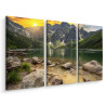 Obraz Wieloczęściowy Morskie Oko W Tatrach O Zachodzie Słońca 3D