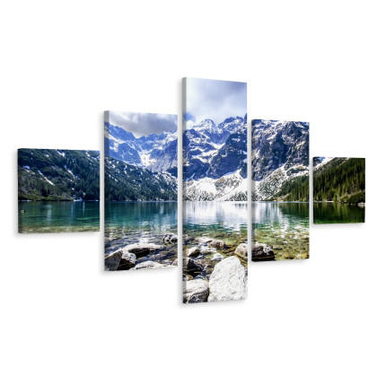 Obraz Wieloczęściowy Jezioro Morskie Oko 3D
