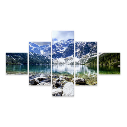 Obraz Wieloczęściowy Jezioro Morskie Oko 3D
