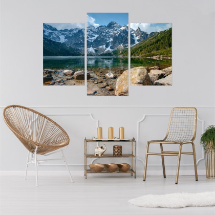 Obraz Wieloczęściowy Morskie Oko W Tatrach 3D