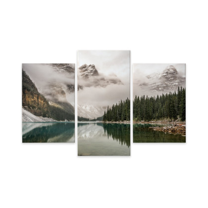 Obraz Wieloczęściowy Jezioro Moraine W Parku Narodowym Banff, Kanada