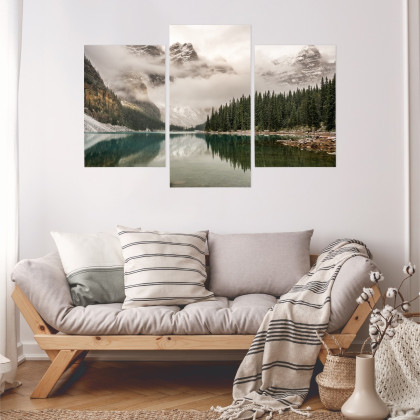 Obraz Wieloczęściowy Jezioro Moraine W Parku Narodowym Banff, Kanada