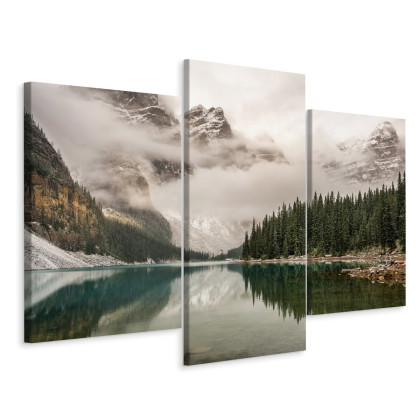 Obraz Wieloczęściowy Jezioro Moraine W Parku Narodowym Banff, Kanada