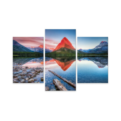 Obraz Wieloczęściowy Jezioro Swiftcurrent Lake W Usa