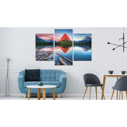 Obraz Wieloczęściowy Jezioro Swiftcurrent Lake W Usa