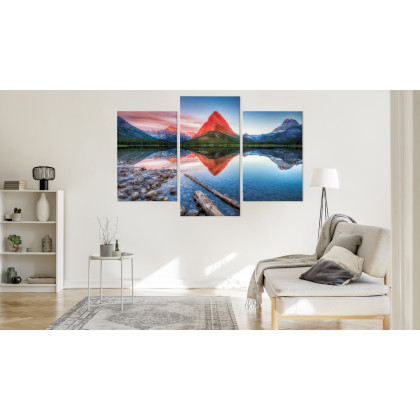 Obraz Wieloczęściowy Jezioro Swiftcurrent Lake W Usa