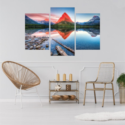Obraz Wieloczęściowy Jezioro Swiftcurrent Lake W Usa