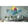 Obraz Wieloczęściowy Różowy Kwiat Na Łące 3D