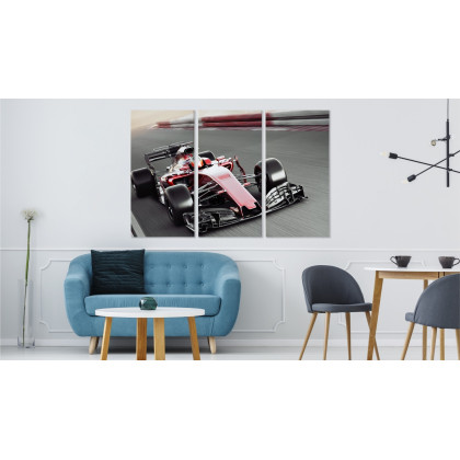 Obraz Wieloczęściowy Samochód Formuły 1 Na Torze