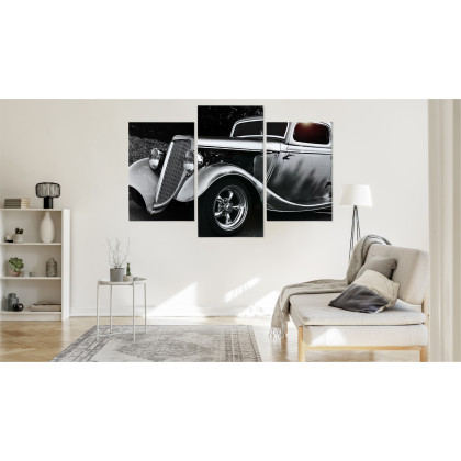 Obraz Wieloczęściowy Samochód Hot Rod W Stylu Vintage