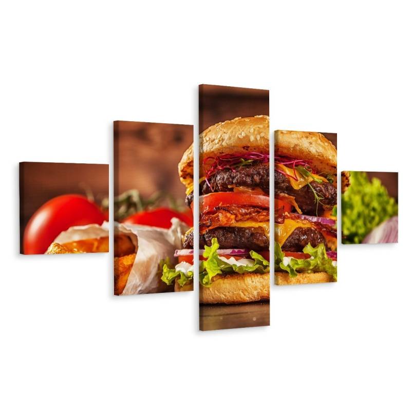 Obraz Wieloczęściowy Domowy Hamburger