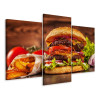 Obraz Wieloczęściowy Domowy Hamburger