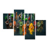 Obraz Wieloczęściowy Zioła I Przyprawy Na Łyżkach