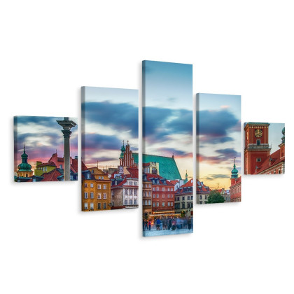 Obraz Wieloczęściowy Panorama Zamku Królewskiego W Warszawie