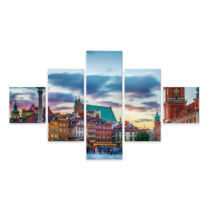 Obraz Wieloczęściowy Panorama Zamku Królewskiego W Warszawie