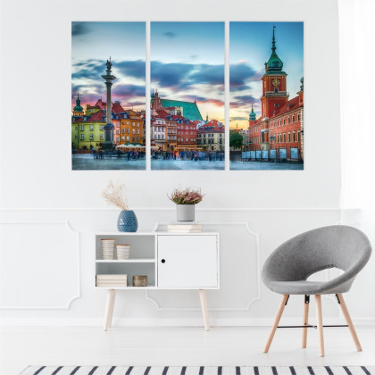 Obraz Wieloczęściowy Panorama Zamku Królewskiego W Warszawie