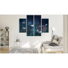 Obraz Wieloczęściowy Biedronki I Polne Kwiaty W Skali Makro