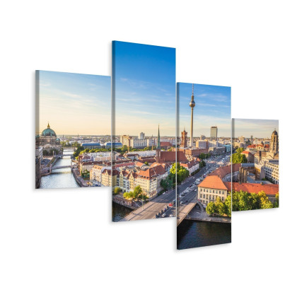 Obraz Wieloczęściowy Szprewa I Panorama Berlina