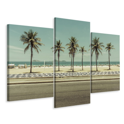 Obraz Wieloczęściowy Palmy Na Plaży Ipanema W Rio De Janeiro
