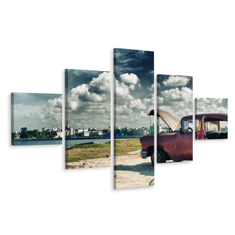 Obraz Wieloczęściowy Panoramiczny Widok Na Hawanę I Malecon
