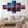 Obraz Wieloczęściowy Tower Bridge W Londynie O Zachodzie Słońca
