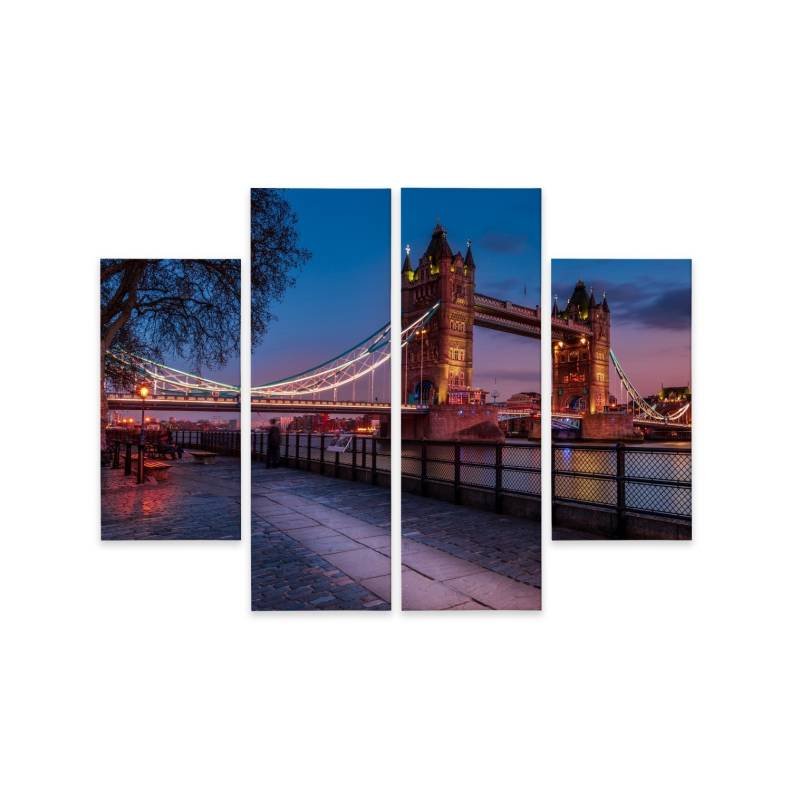 Obraz Wieloczęściowy Tower Bridge W Londynie O Zachodzie Słońca