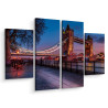 Obraz Wieloczęściowy Tower Bridge W Londynie O Zachodzie Słońca