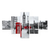 Obraz Wieloczęściowy Londyńska Budka Telefoniczna I Big Ben