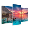 Obraz Wieloczęściowy Zachód Słońca Nad Południowym Pacyfikem