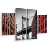 Obraz Wieloczęściowy Widok Na Most Manhattan Bridge Z Ulicy Washington Street