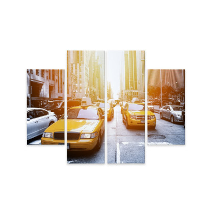 Obraz Wieloczęściowy Taxi W Słońcu Nyc