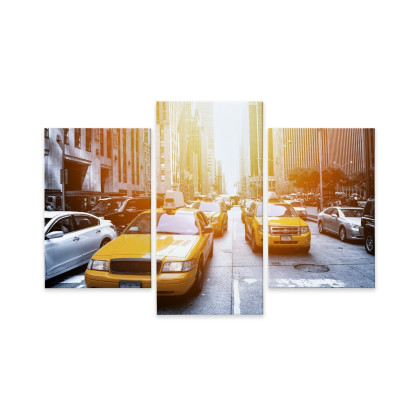 Obraz Wieloczęściowy Taxi W Słońcu Nyc