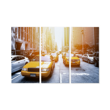 Obraz Wieloczęściowy Taxi W Słońcu Nyc