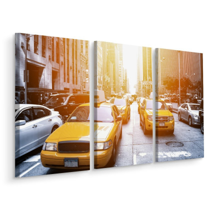 Obraz Wieloczęściowy Taxi W Słońcu Nyc