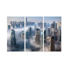 Obraz Wieloczęściowy Panorama Miasta Dubaj We Mgle
