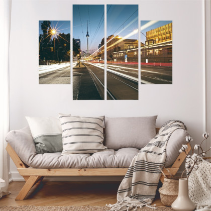 Obraz Wieloczęściowy Panoramiczny Widok Na Ulice Berlina