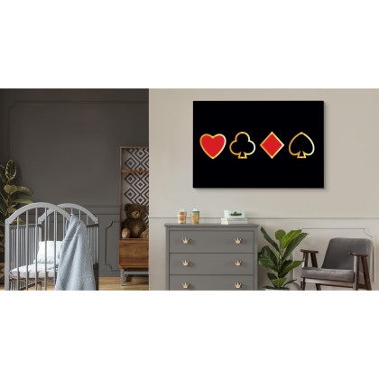 Obraz Na Płótnie Nowoczesne Symbole Kart
