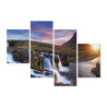 Obraz Wieloczęściowy Góra Kirkjufell Z Wodospadami