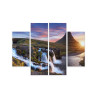 Obraz Wieloczęściowy Góra Kirkjufell Z Wodospadami